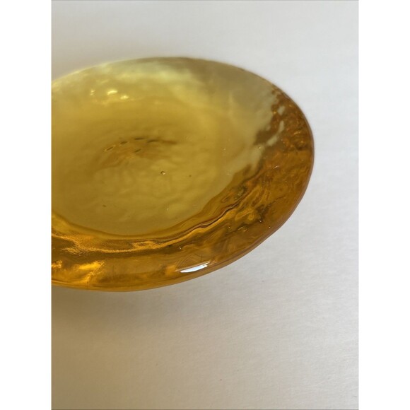 EUC Fire and Light Recycled Glass Citrus Yellow Pillar Candle Pedestal Base 4.25 - Picture 5 of 10